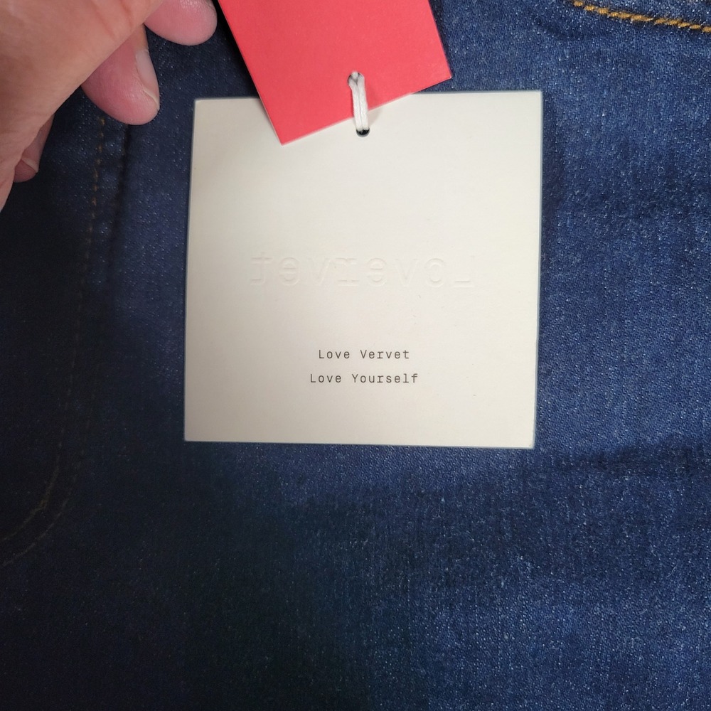 Lovervet Vervet Jean‎ Women 36x36(Actual 36x34Dark Indigo Wide Leg Tummy Control - Picture 11 of 16